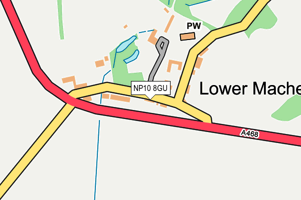 NP10 8GU map - OS OpenMap – Local (Ordnance Survey)