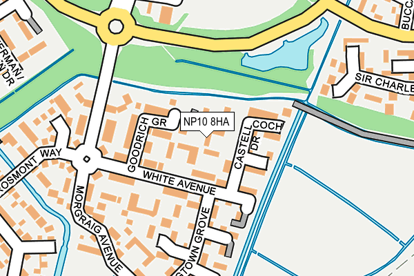 NP10 8HA map - OS OpenMap – Local (Ordnance Survey)