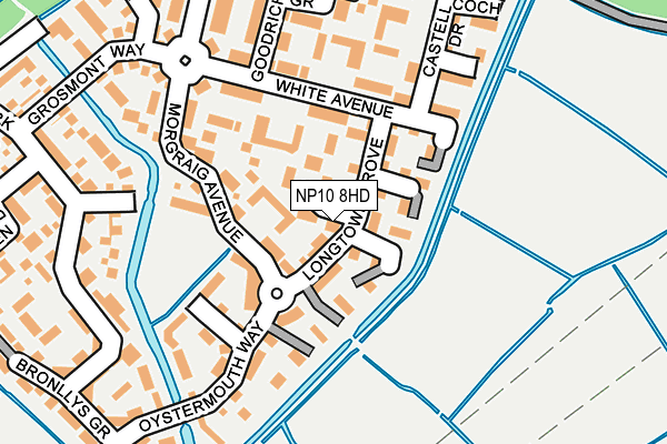 NP10 8HD map - OS OpenMap – Local (Ordnance Survey)