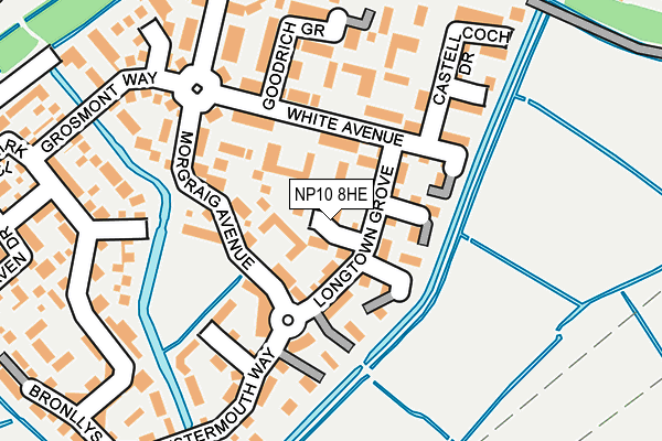NP10 8HE map - OS OpenMap – Local (Ordnance Survey)