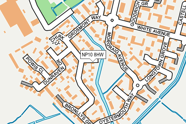 NP10 8HW map - OS OpenMap – Local (Ordnance Survey)