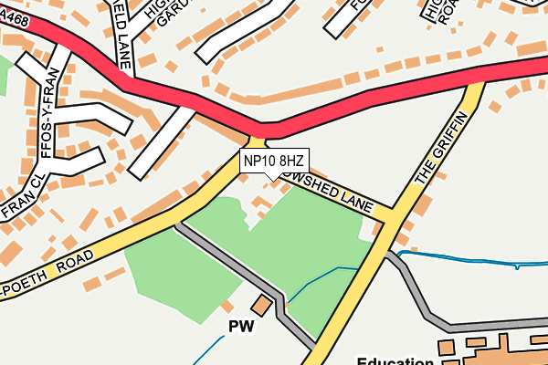 NP10 8HZ map - OS OpenMap – Local (Ordnance Survey)