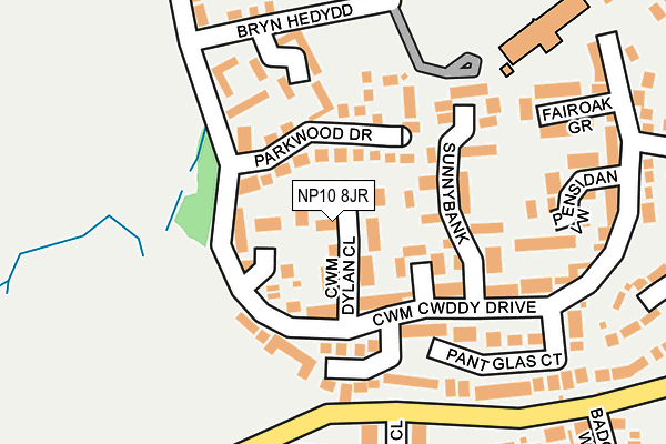 NP10 8JR map - OS OpenMap – Local (Ordnance Survey)