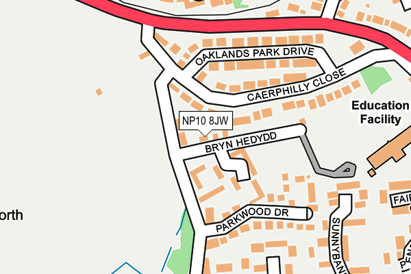 NP10 8JW map - OS OpenMap – Local (Ordnance Survey)