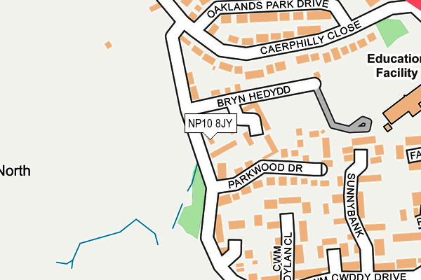 NP10 8JY map - OS OpenMap – Local (Ordnance Survey)