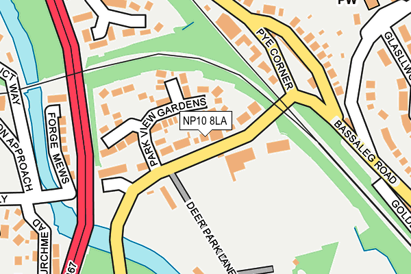 NP10 8LA map - OS OpenMap – Local (Ordnance Survey)