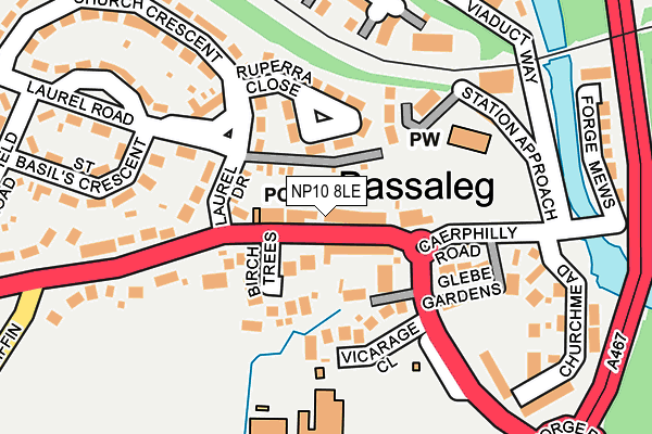 NP10 8LE map - OS OpenMap – Local (Ordnance Survey)