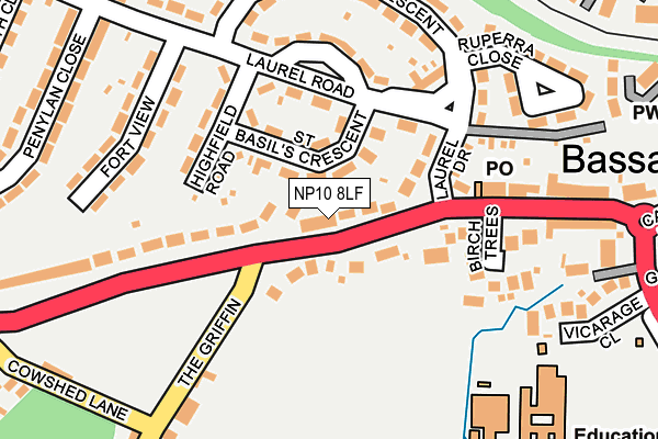 NP10 8LF map - OS OpenMap – Local (Ordnance Survey)