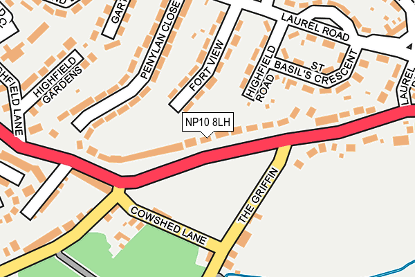 NP10 8LH map - OS OpenMap – Local (Ordnance Survey)