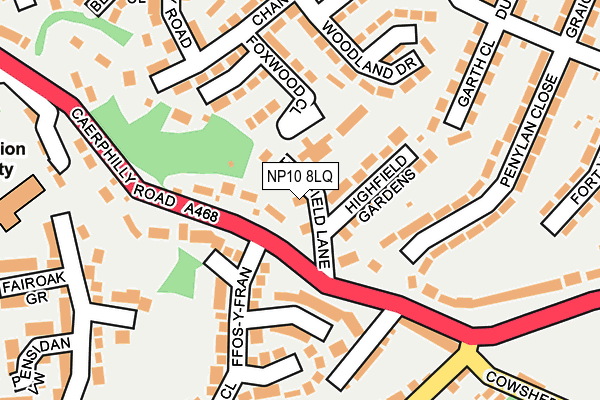 NP10 8LQ map - OS OpenMap – Local (Ordnance Survey)