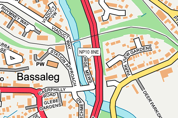 NP10 8NE map - OS OpenMap – Local (Ordnance Survey)