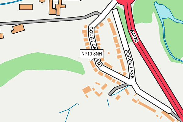 NP10 8NH map - OS OpenMap – Local (Ordnance Survey)