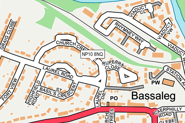 NP10 8NQ map - OS OpenMap – Local (Ordnance Survey)