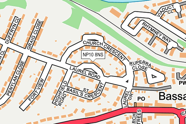 NP10 8NS map - OS OpenMap – Local (Ordnance Survey)