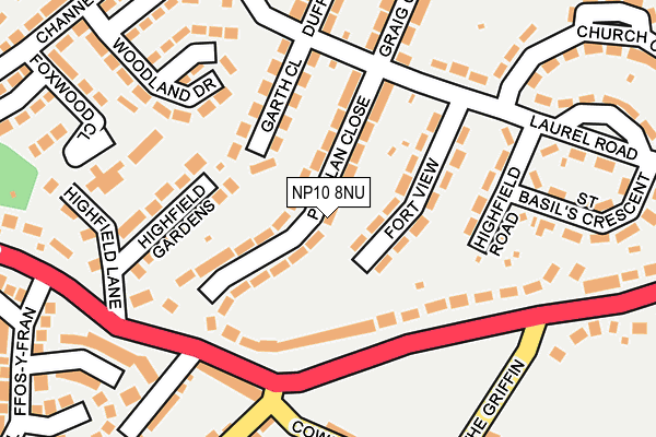 NP10 8NU map - OS OpenMap – Local (Ordnance Survey)
