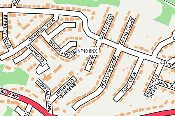 NP10 8NX map - OS OpenMap – Local (Ordnance Survey)