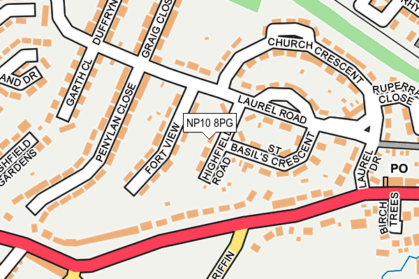 NP10 8PG map - OS OpenMap – Local (Ordnance Survey)