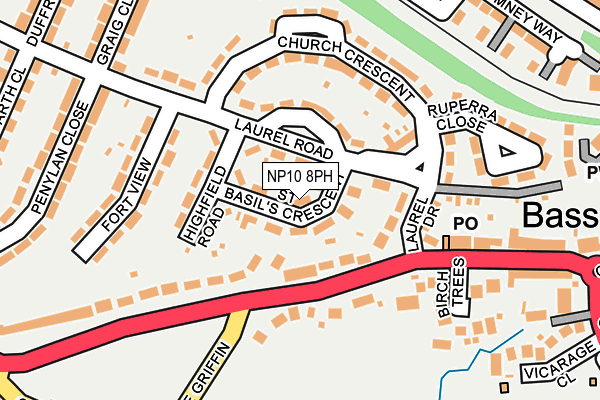 NP10 8PH map - OS OpenMap – Local (Ordnance Survey)