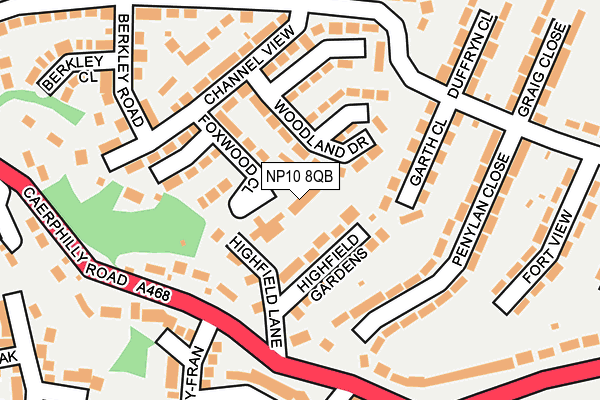 NP10 8QB map - OS OpenMap – Local (Ordnance Survey)