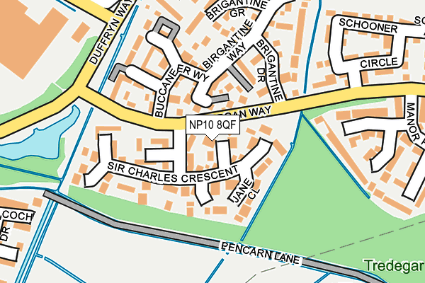 NP10 8QF map - OS OpenMap – Local (Ordnance Survey)