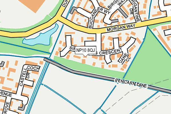 NP10 8QJ map - OS OpenMap – Local (Ordnance Survey)