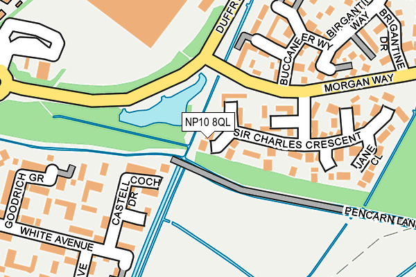 NP10 8QL map - OS OpenMap – Local (Ordnance Survey)