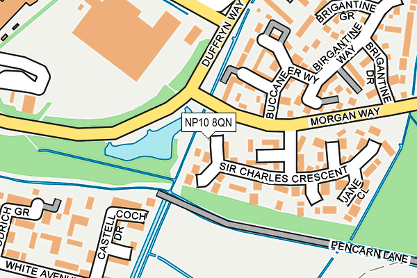 NP10 8QN map - OS OpenMap – Local (Ordnance Survey)
