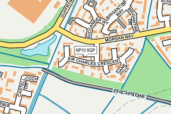 NP10 8QP map - OS OpenMap – Local (Ordnance Survey)