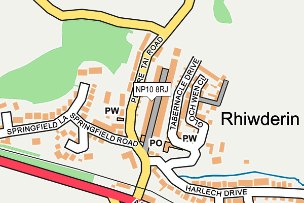 NP10 8RJ map - OS OpenMap – Local (Ordnance Survey)