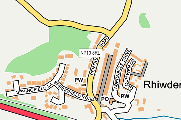 NP10 8RL map - OS OpenMap – Local (Ordnance Survey)