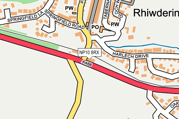 NP10 8RX map - OS OpenMap – Local (Ordnance Survey)