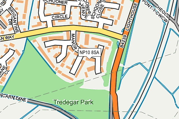 NP10 8SA map - OS OpenMap – Local (Ordnance Survey)