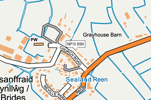 NP10 8SN map - OS OpenMap – Local (Ordnance Survey)