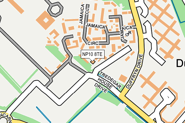 NP10 8TE map - OS OpenMap – Local (Ordnance Survey)
