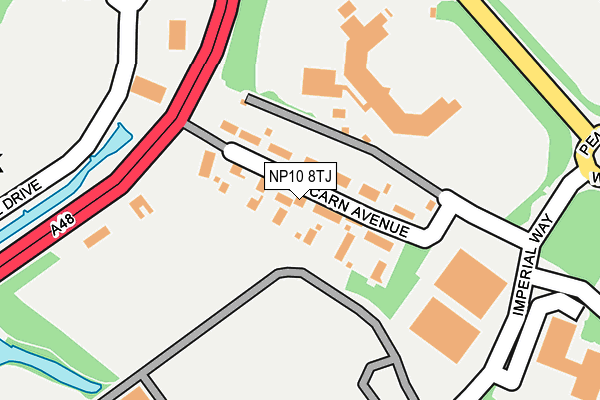 NP10 8TJ map - OS OpenMap – Local (Ordnance Survey)
