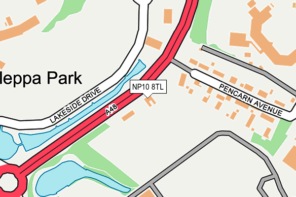 NP10 8TL map - OS OpenMap – Local (Ordnance Survey)