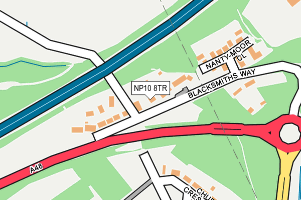 NP10 8TR map - OS OpenMap – Local (Ordnance Survey)