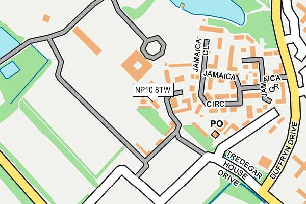 NP10 8TW map - OS OpenMap – Local (Ordnance Survey)
