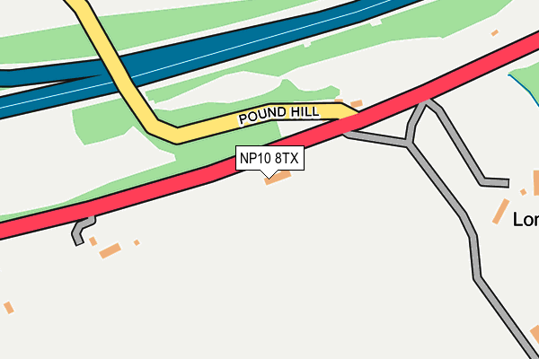 NP10 8TX map - OS OpenMap – Local (Ordnance Survey)