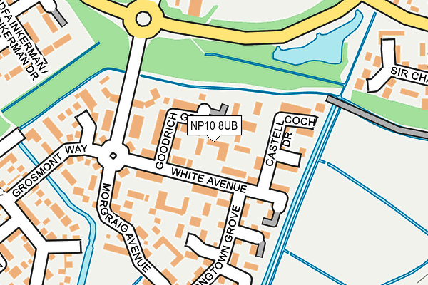 NP10 8UB map - OS OpenMap – Local (Ordnance Survey)