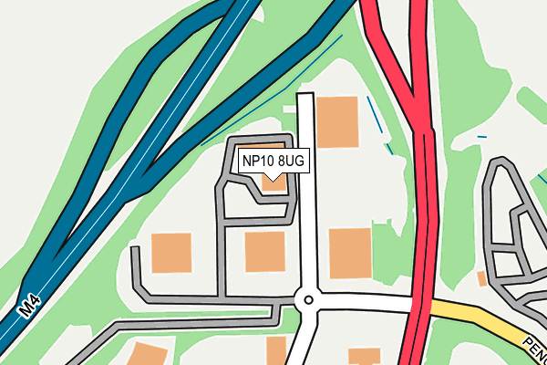 NP10 8UG map - OS OpenMap – Local (Ordnance Survey)