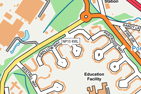 NP10 8WL map - OS OpenMap – Local (Ordnance Survey)