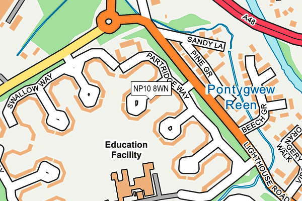 NP10 8WN map - OS OpenMap – Local (Ordnance Survey)