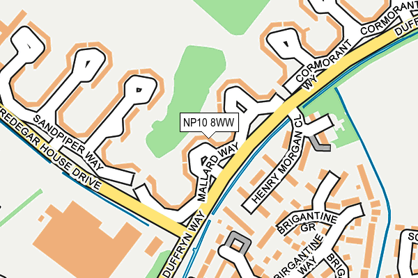 NP10 8WW map - OS OpenMap – Local (Ordnance Survey)