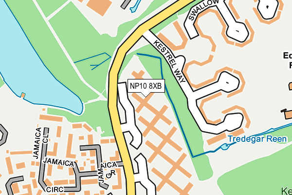NP10 8XB map - OS OpenMap – Local (Ordnance Survey)