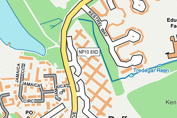 NP10 8XD map - OS OpenMap – Local (Ordnance Survey)