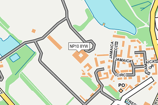 NP10 8YW map - OS OpenMap – Local (Ordnance Survey)
