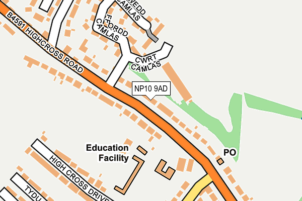 NP10 9AD map - OS OpenMap – Local (Ordnance Survey)