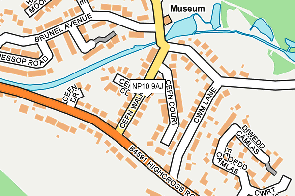 NP10 9AJ map - OS OpenMap – Local (Ordnance Survey)