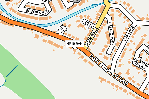 NP10 9AN map - OS OpenMap – Local (Ordnance Survey)